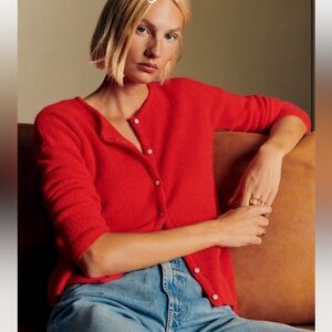 Sezane Gaspard Cardigan | Red | Medium